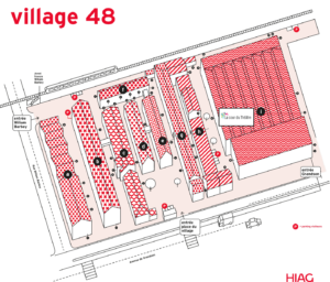 plan la cour du theatre village 48 à yverdon