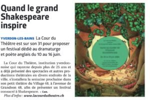 Article la Region la cour du theatre